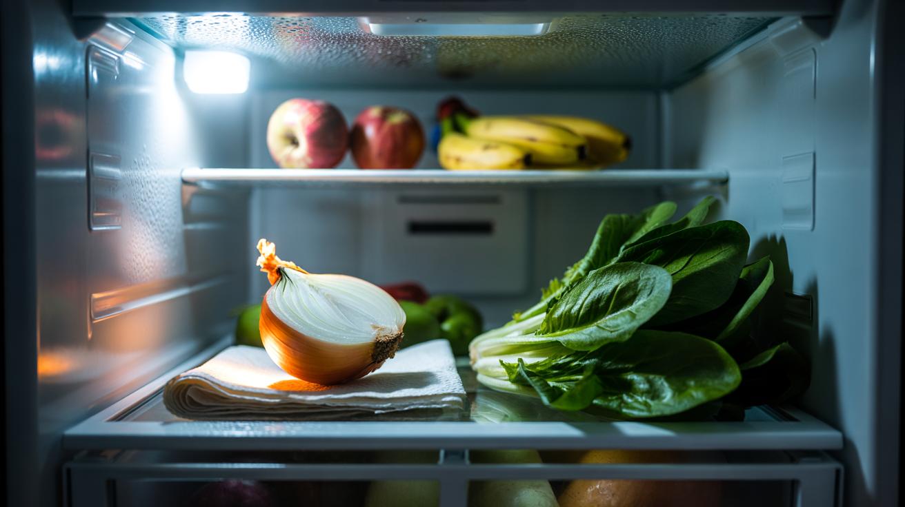Boost Vegetable Freshness with an Onion: How ethylene reduction preserves greens in 10 seconds