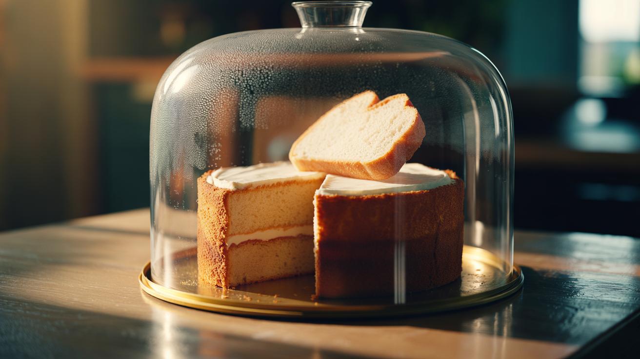 Bread slice stops cake from going stale almost instantly : how moisture retention keeps desserts soft
