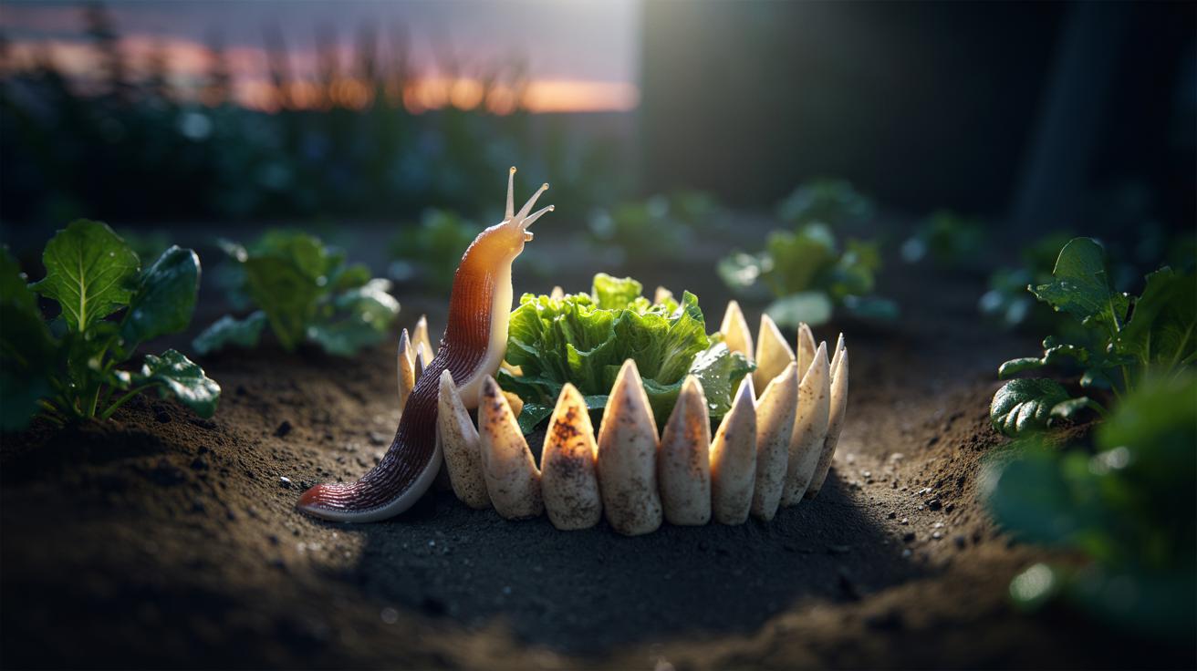 Eggshells in garden kill pests in their tracks : why sharp edges deter slugs permanently