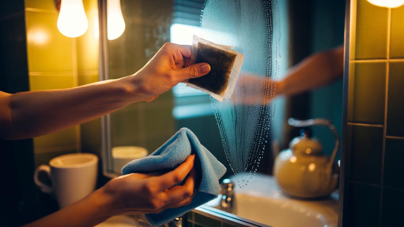 Mirror Shine Glass with a Tea Bag: How tannins dissolve grime in 30 seconds