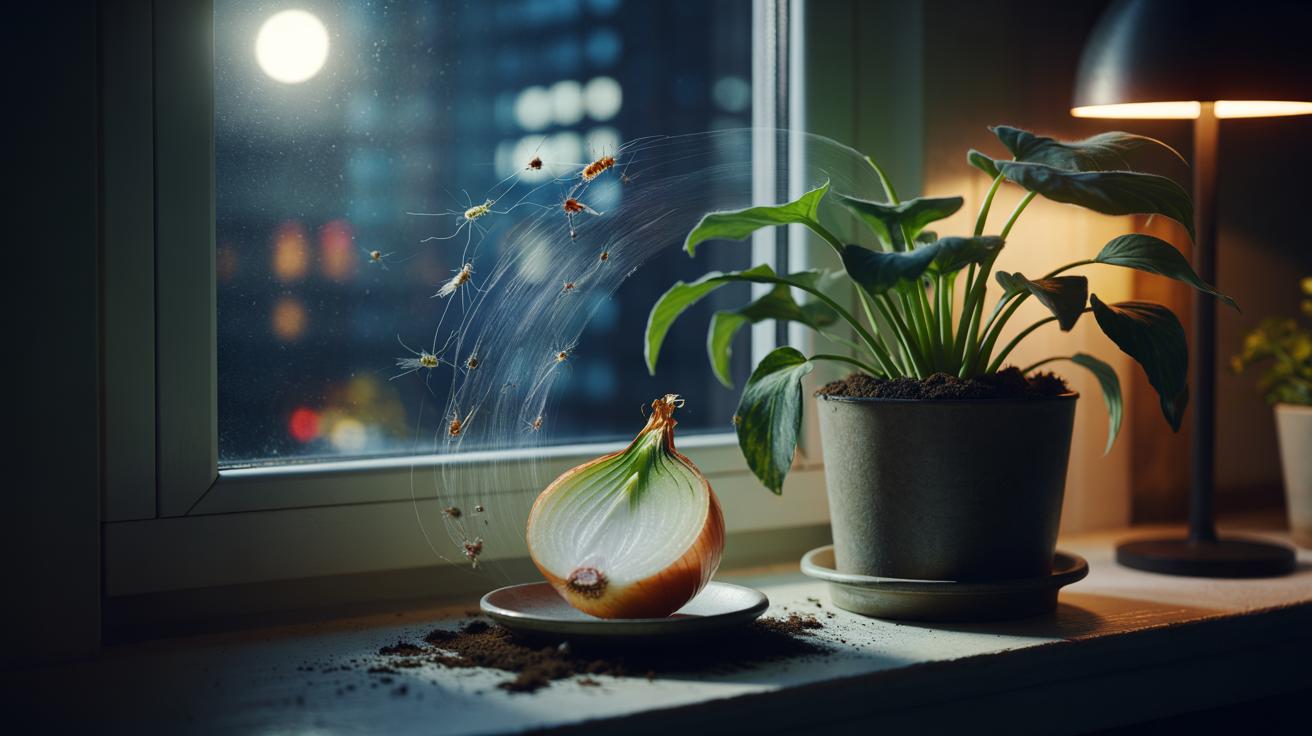 Onion slice clears plant pests without chemicals overnight : how sulphur repels bugs as you rest