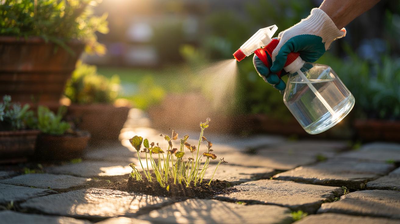 Vinegar spray halts weeds before they grow : how acetic acid fizzles growth on contact